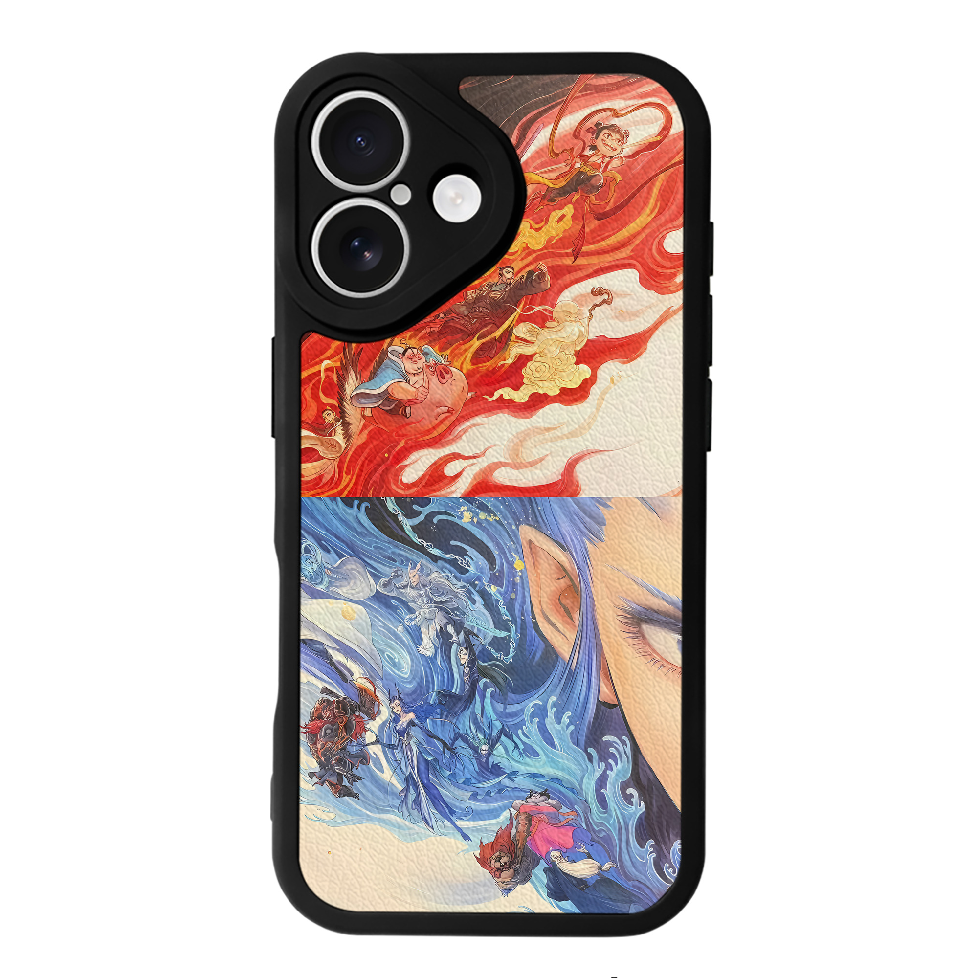 （画像用） Ne Zha 2 ナタ 魔童の大暴れ 【iPhone 16シリーズ対応】シリコンスマホケース（レザー調） 材質：シリコン